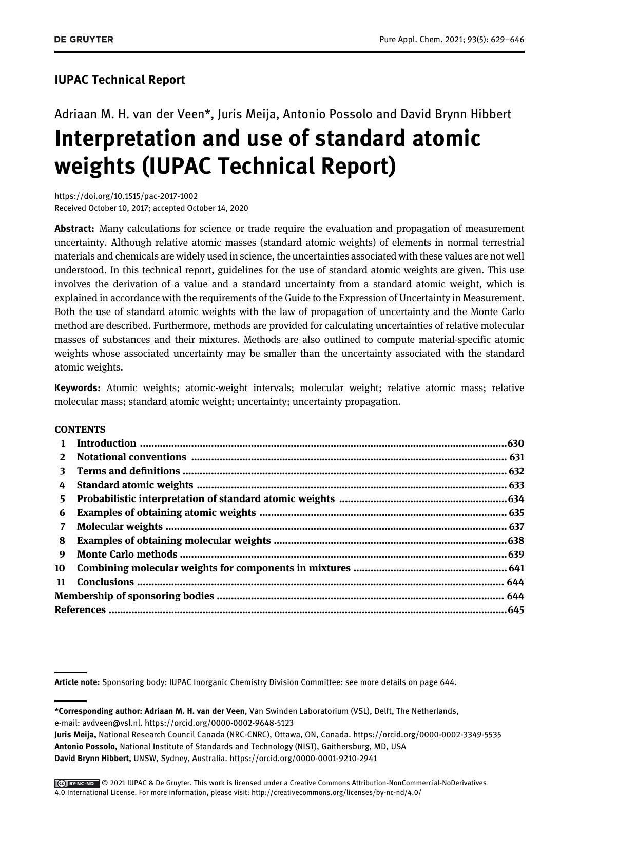 Pure and Applied Chemistry by Adriaan M. H.van der Veen