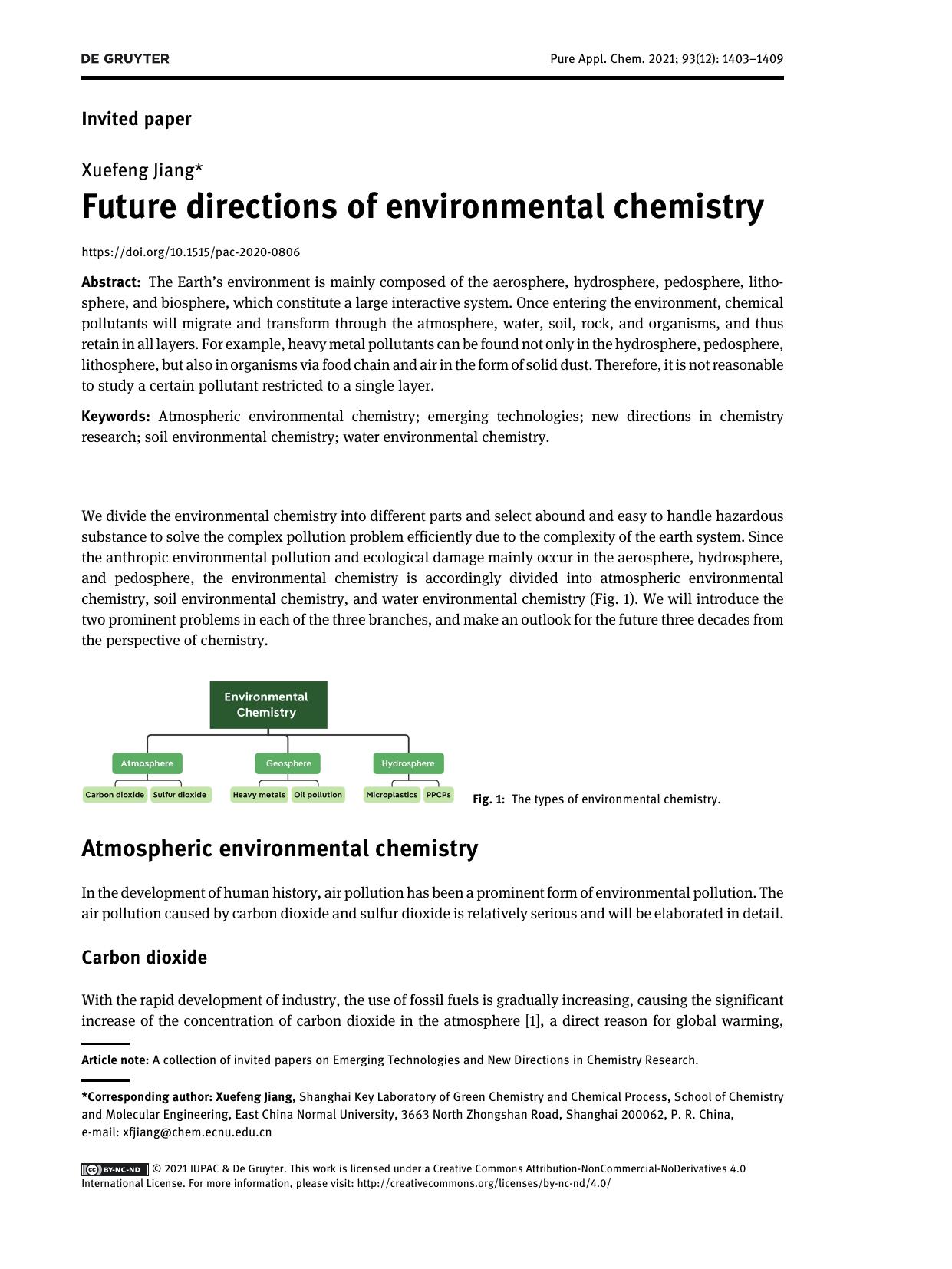 Pure and Applied Chemistry by XuefengJiang