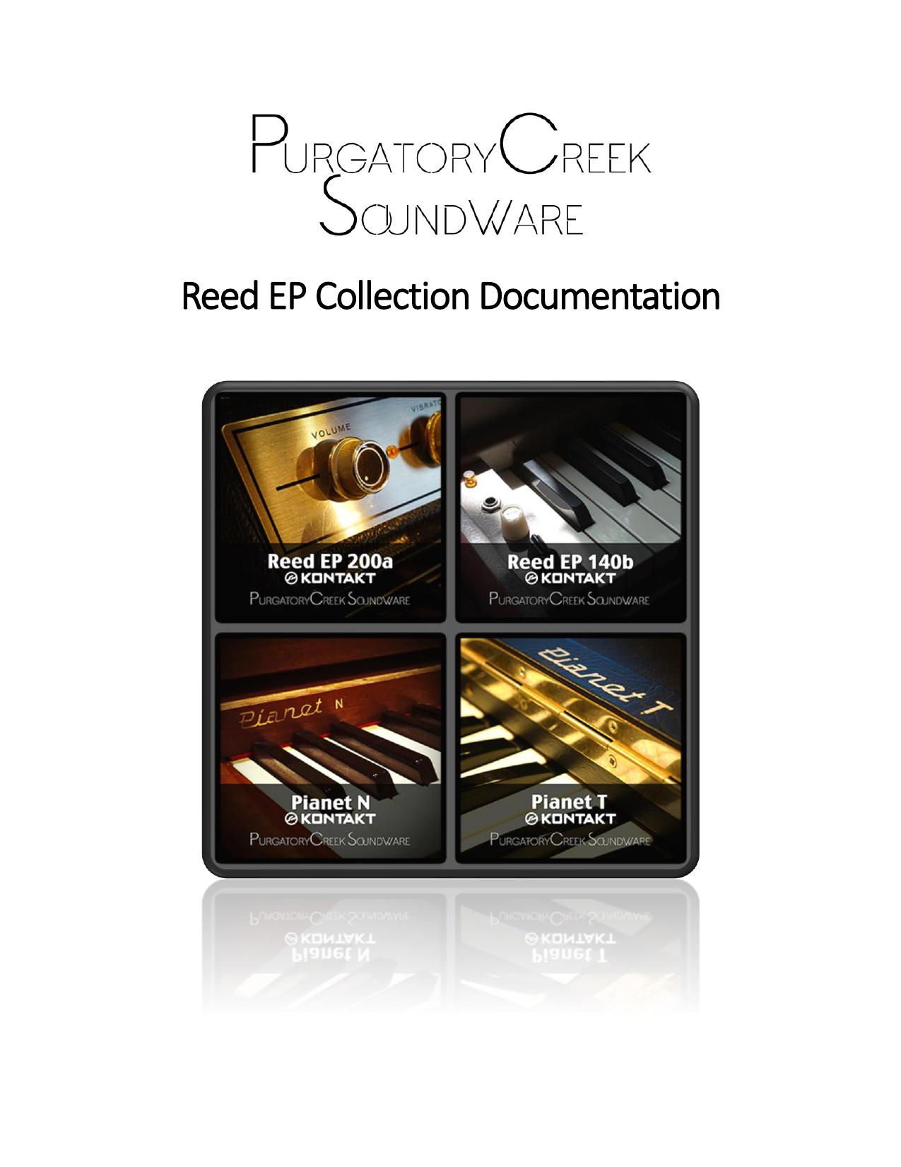 Purgatory Creek Soundware Reed-EP Collection Documentation by William Busch