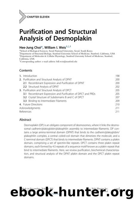 Purification and Structural Analysis of Desmoplakin by Hee-Jung Choi & William I. Weis