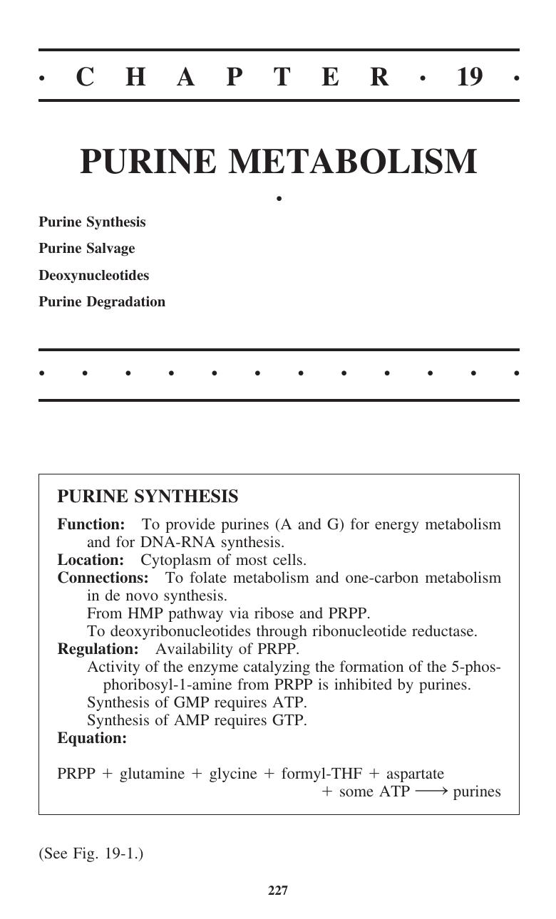Purine Metabolism by Unknown