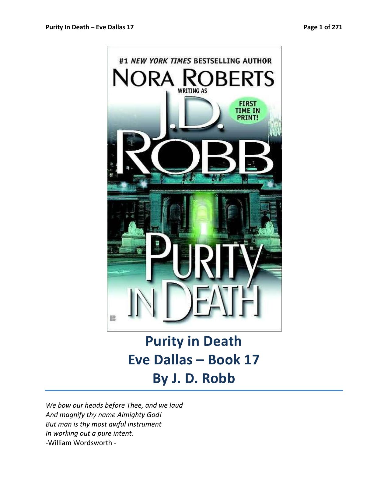 Purity In Death by J.D. Robb