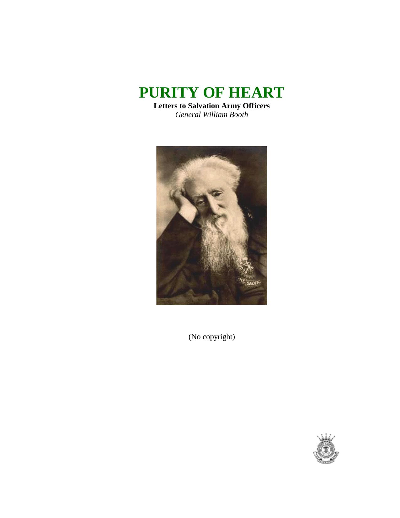 Purity of Heart by William Booth The Salvation Army