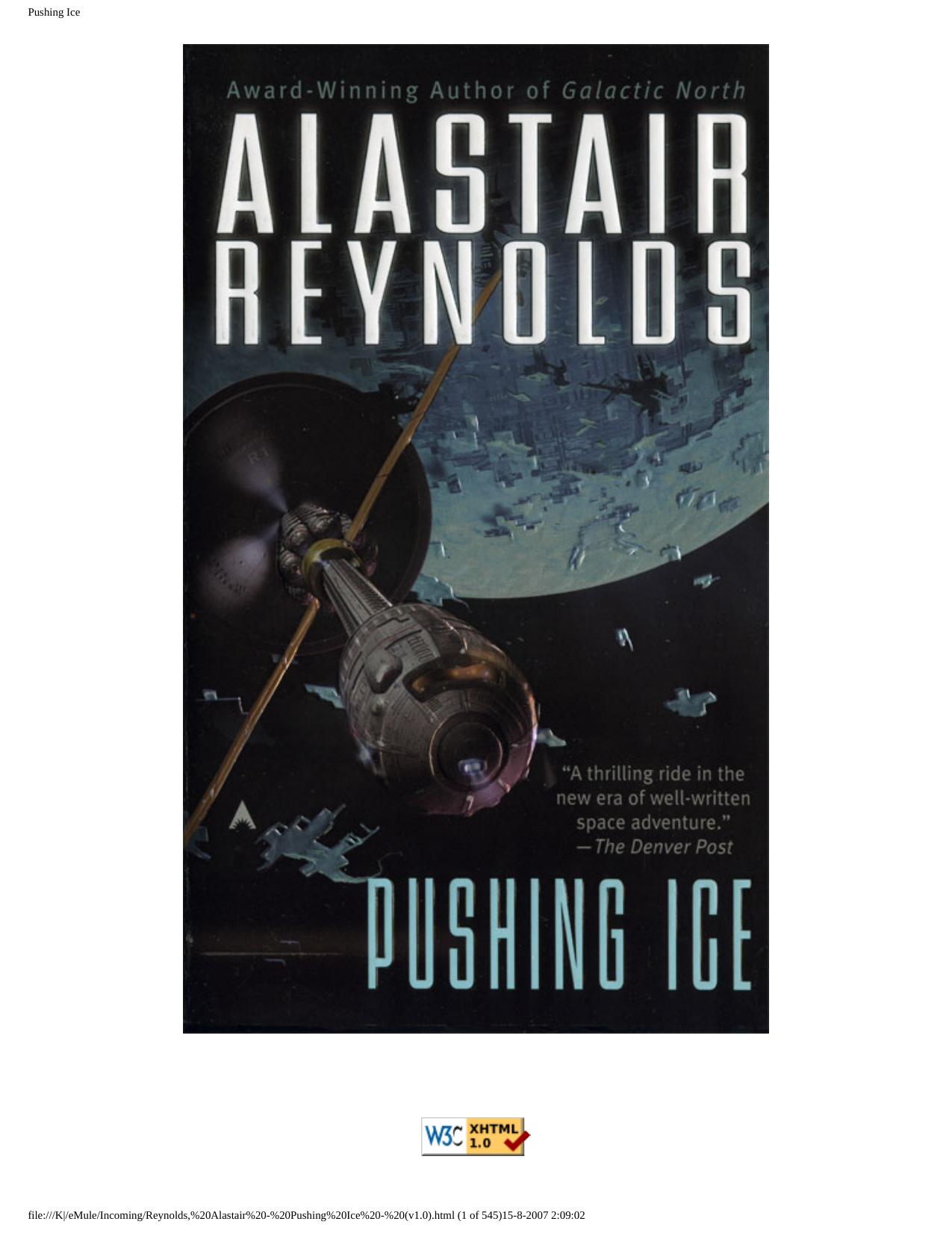 Pushing Ice by Alastair Reynolds