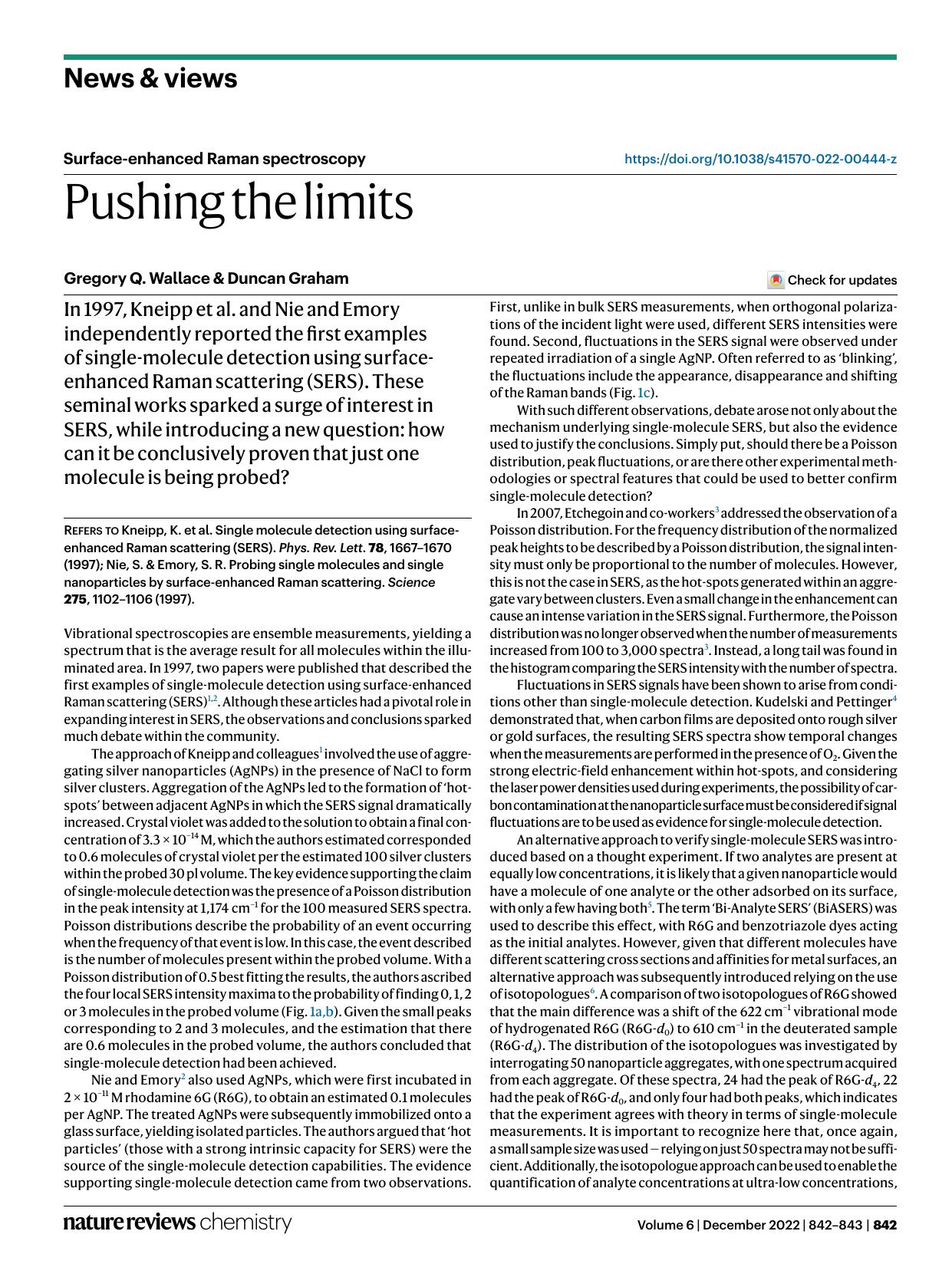 Pushing the limits by Gregory Q. Wallace & Duncan Graham