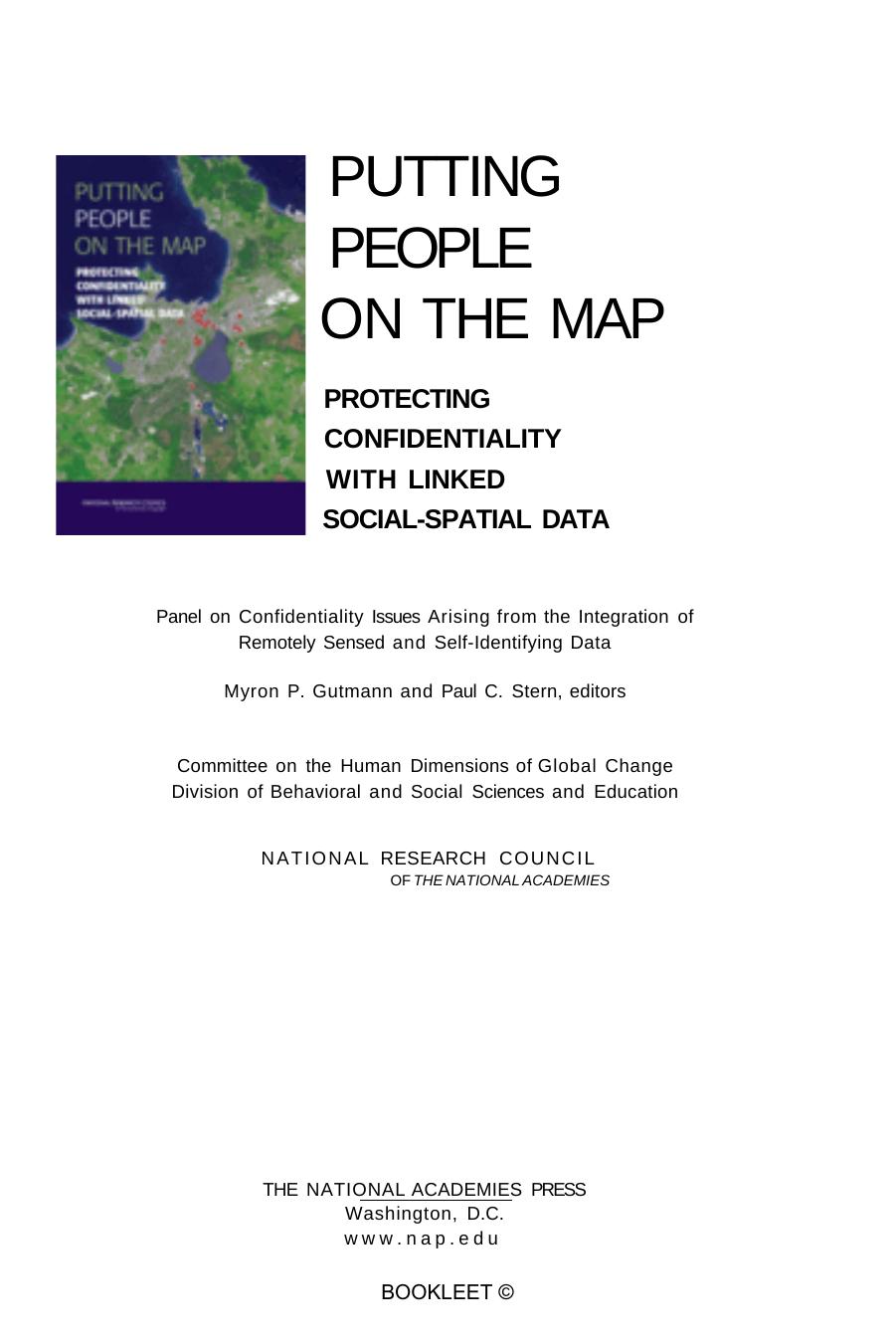 Putting people on the map: protecting confidentiality with linked social-spatial data by unknow