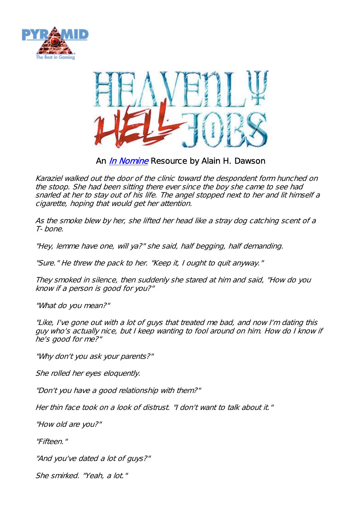 Pyramid - Heavenly Hell Jobs by An In Nomine Resource