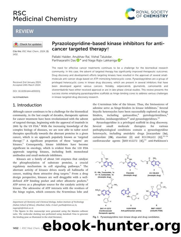 Pyrazolopyridine-based kinase inhibitors for anti-cancer targeted therapy by Pallabi Halder & Anubhav Rai & Vishal Talukdar & Parthasarathi Das & Naga Rajiv Lakkaniga