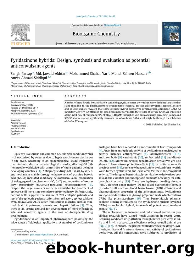 Pyridazinone hybrids: Design, synthesis and evaluation as potential anticonvulsant agents by Sangh Partap