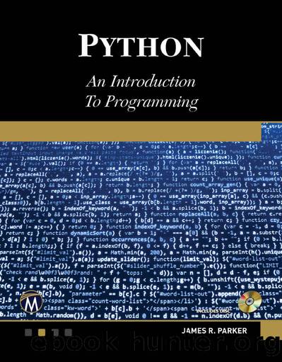 Python An Introduction to Programming by Parker James R