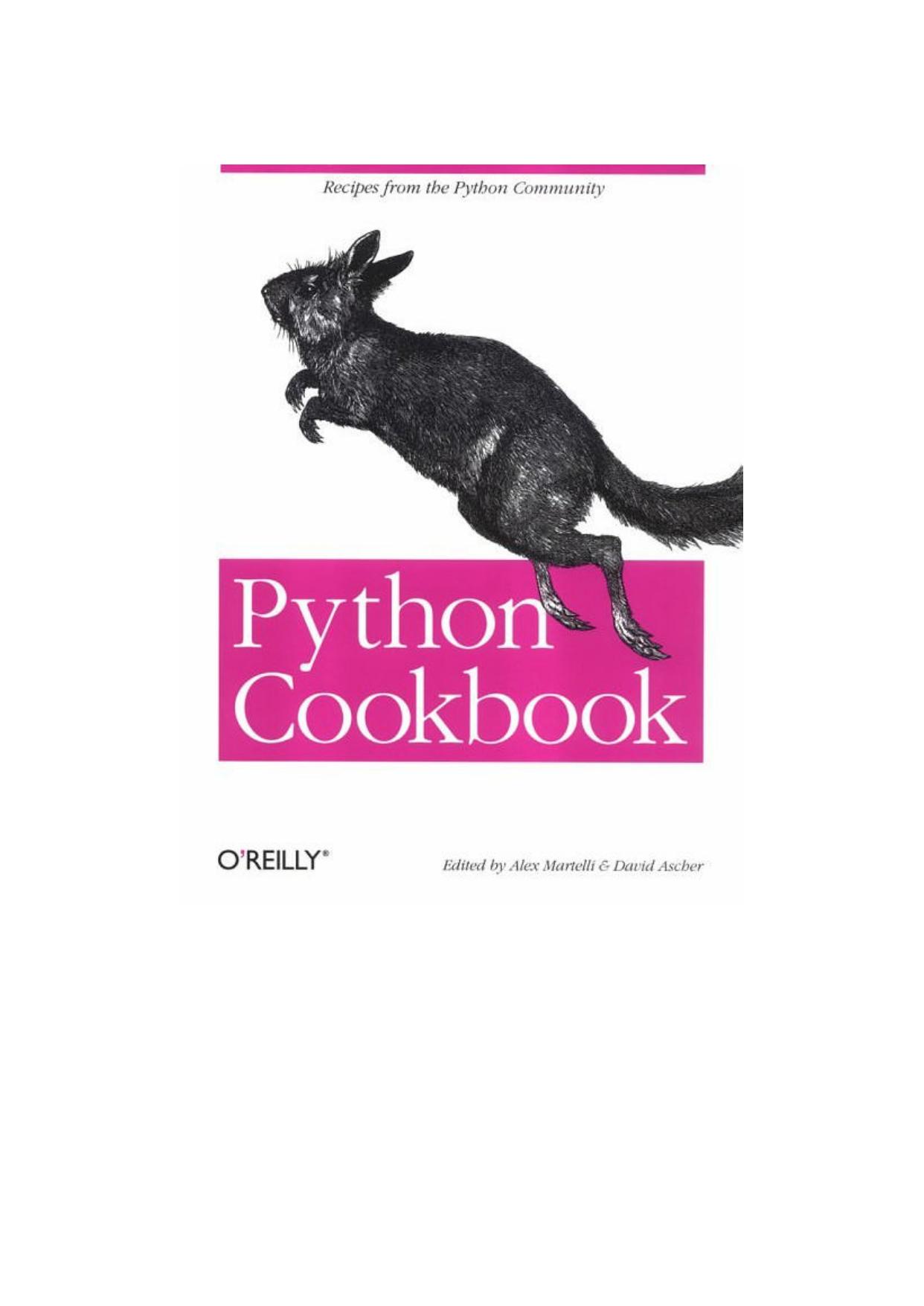 Python Cookbook by Alex Martelli David Ascher