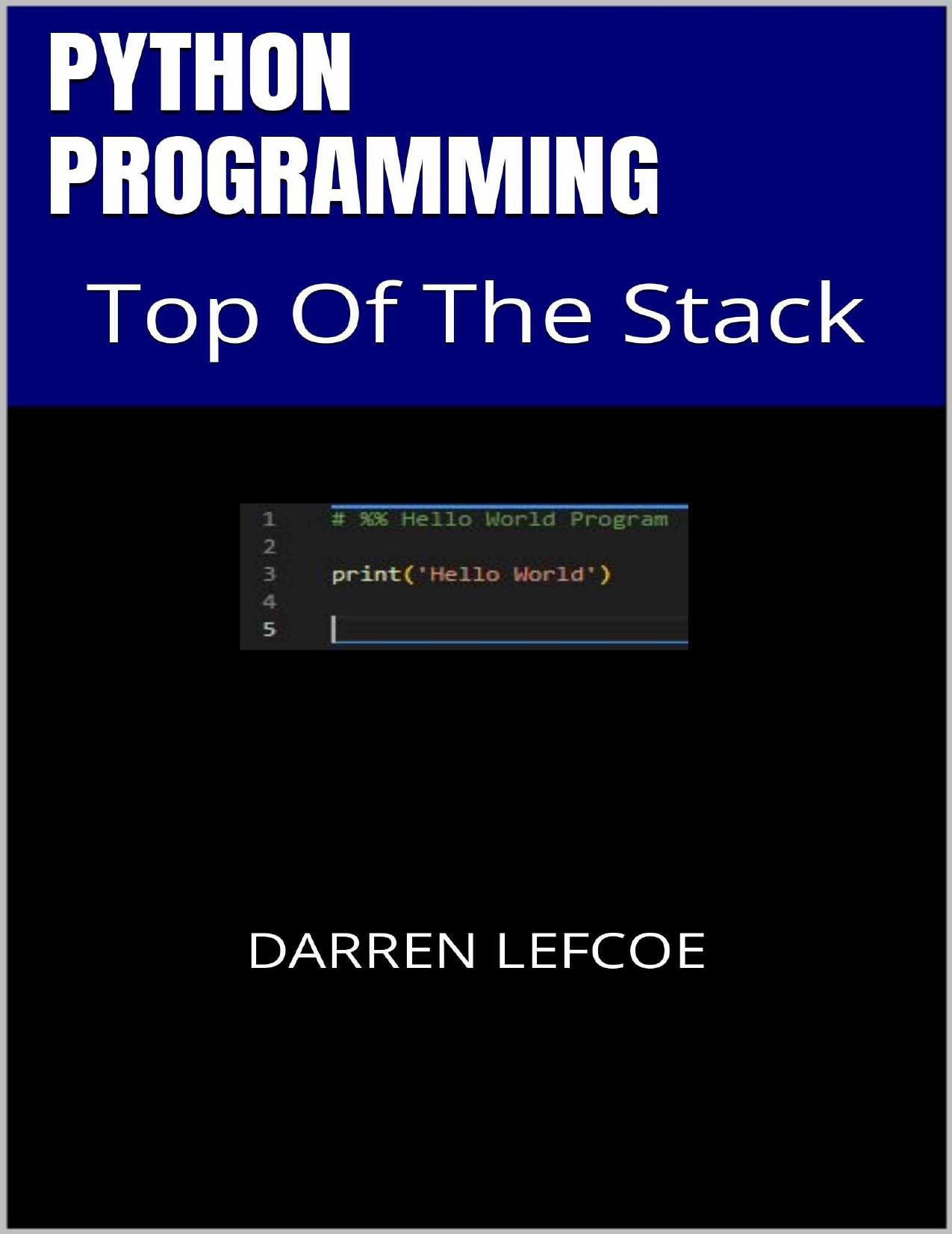 Python Programming by lefcoe darren