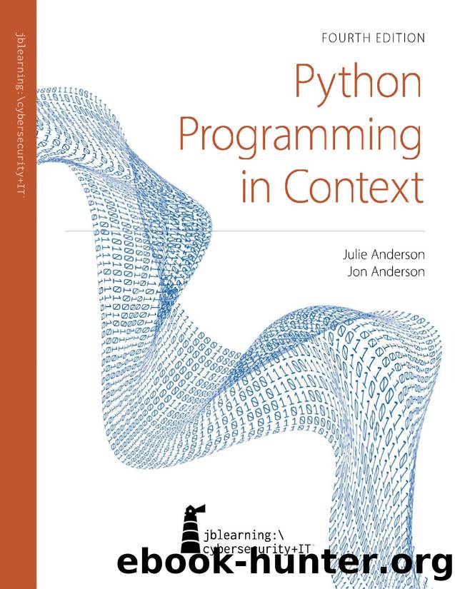 Python Programming in Context, Fourth Edition by Julie Anderson && Jon Anderson