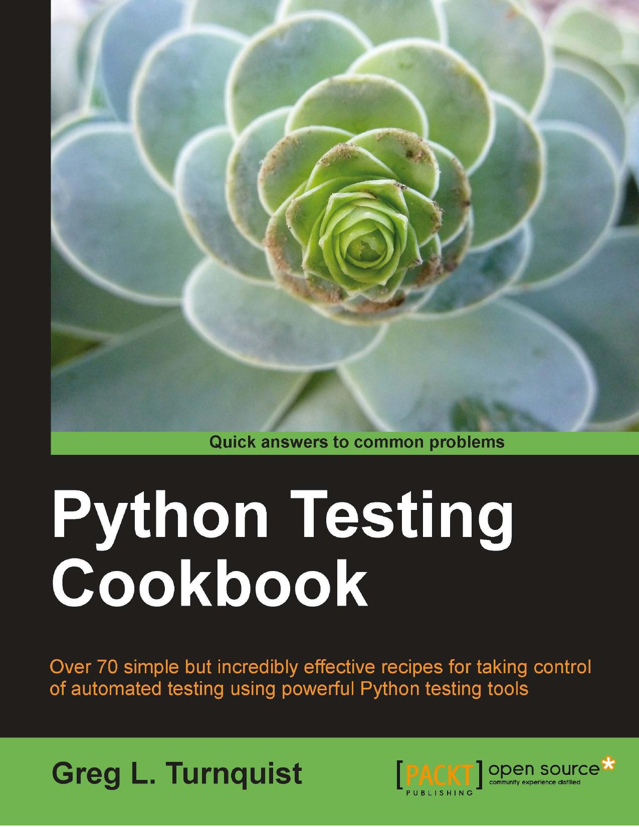 Python Testing Cookbook by Unknown
