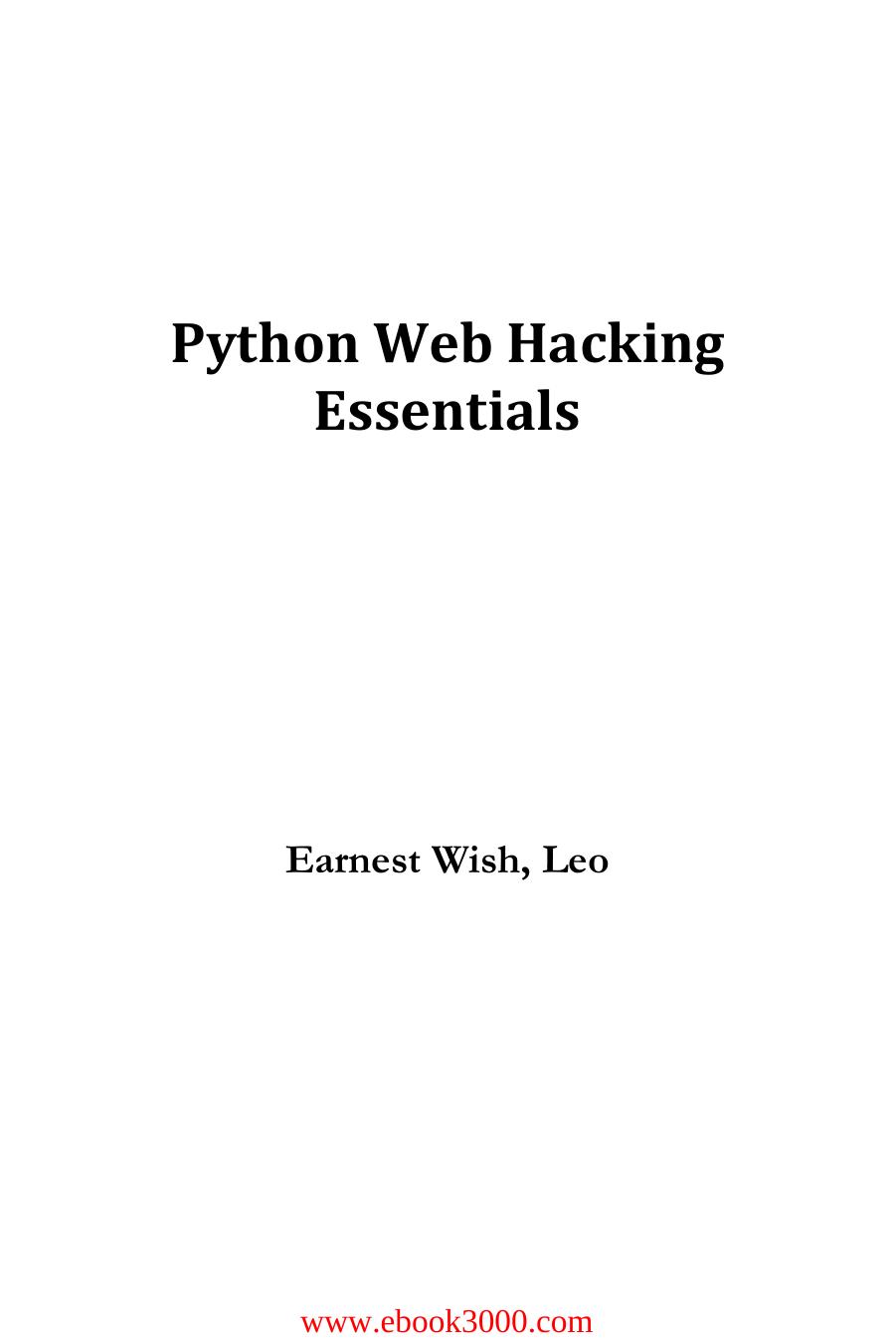 Python Web Hacking Essentials by Unknow