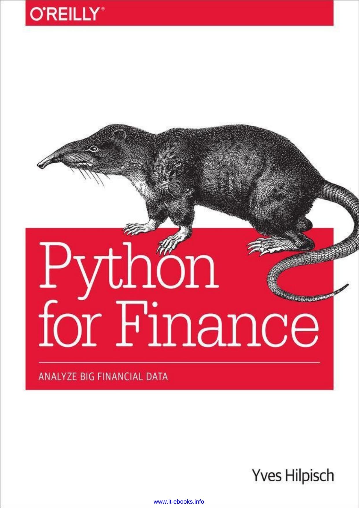 Python for Finance: Analyze Big Financial Data by Yves Hilpisch