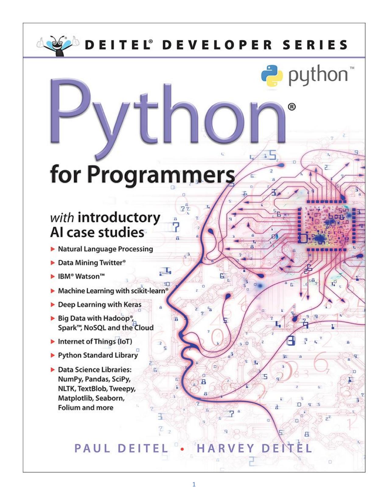 Python for Programmers by Paul Deitel Harvey Deitel