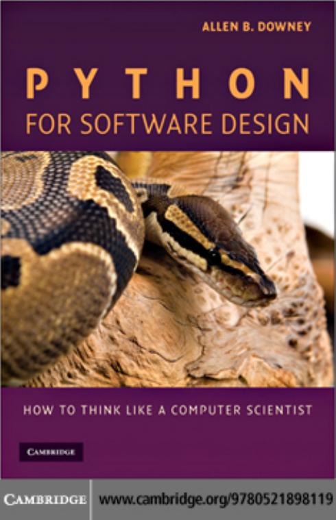 Python for Software Design by How to Think Like a Computer Scientist Big