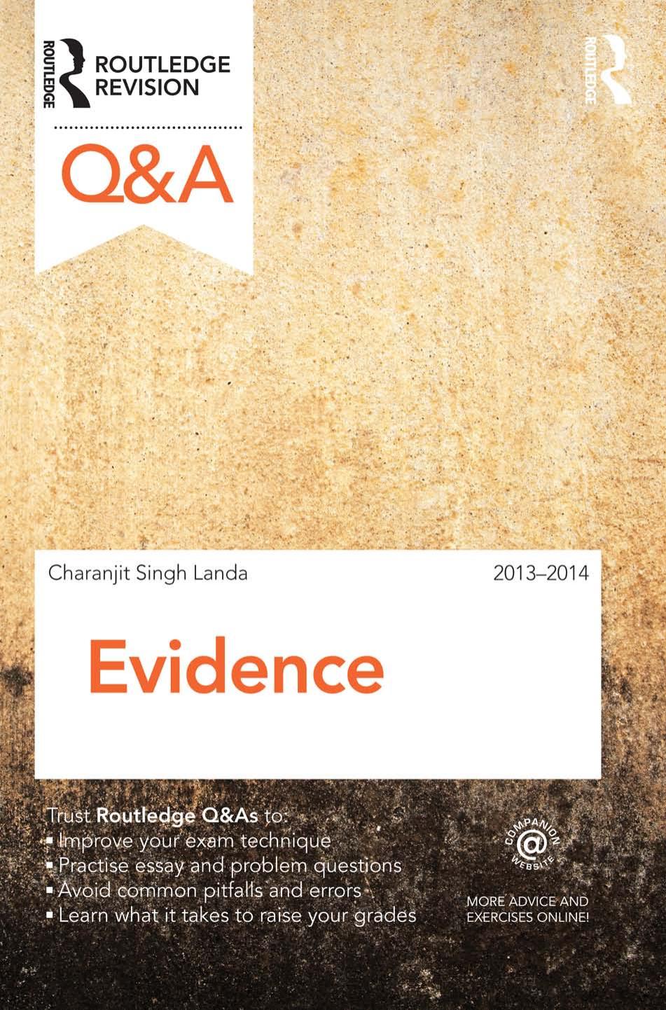 Q&A Evidence 2013-2014 by Charanjit Singh; Charanjit Singh Landa