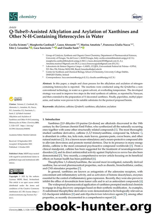 Q-TubeÂ®-Assisted Alkylation and Arylation of Xanthines and Other N-H-Containing Heterocycles in Water by unknow
