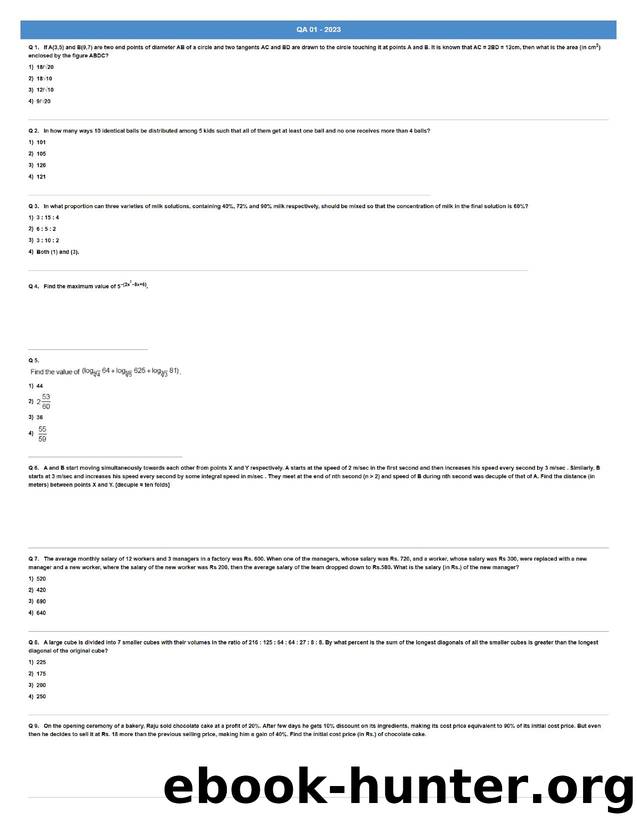 QA 01 Test Series by Unknown