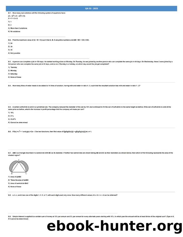 QA 03 Test Series by Unknown
