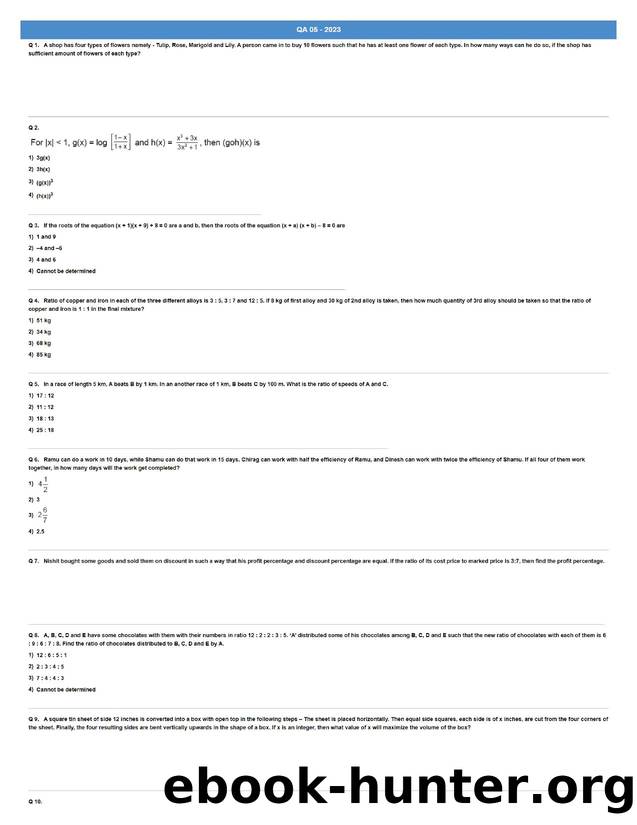 QA 05 Test series by Unknown