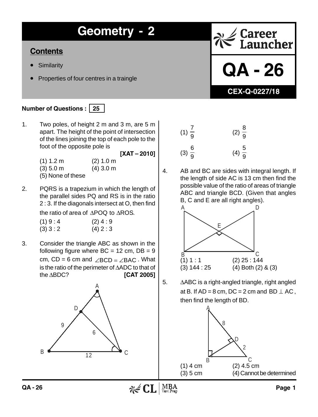 QA-26 Geometry 2 with Solutions by pdf