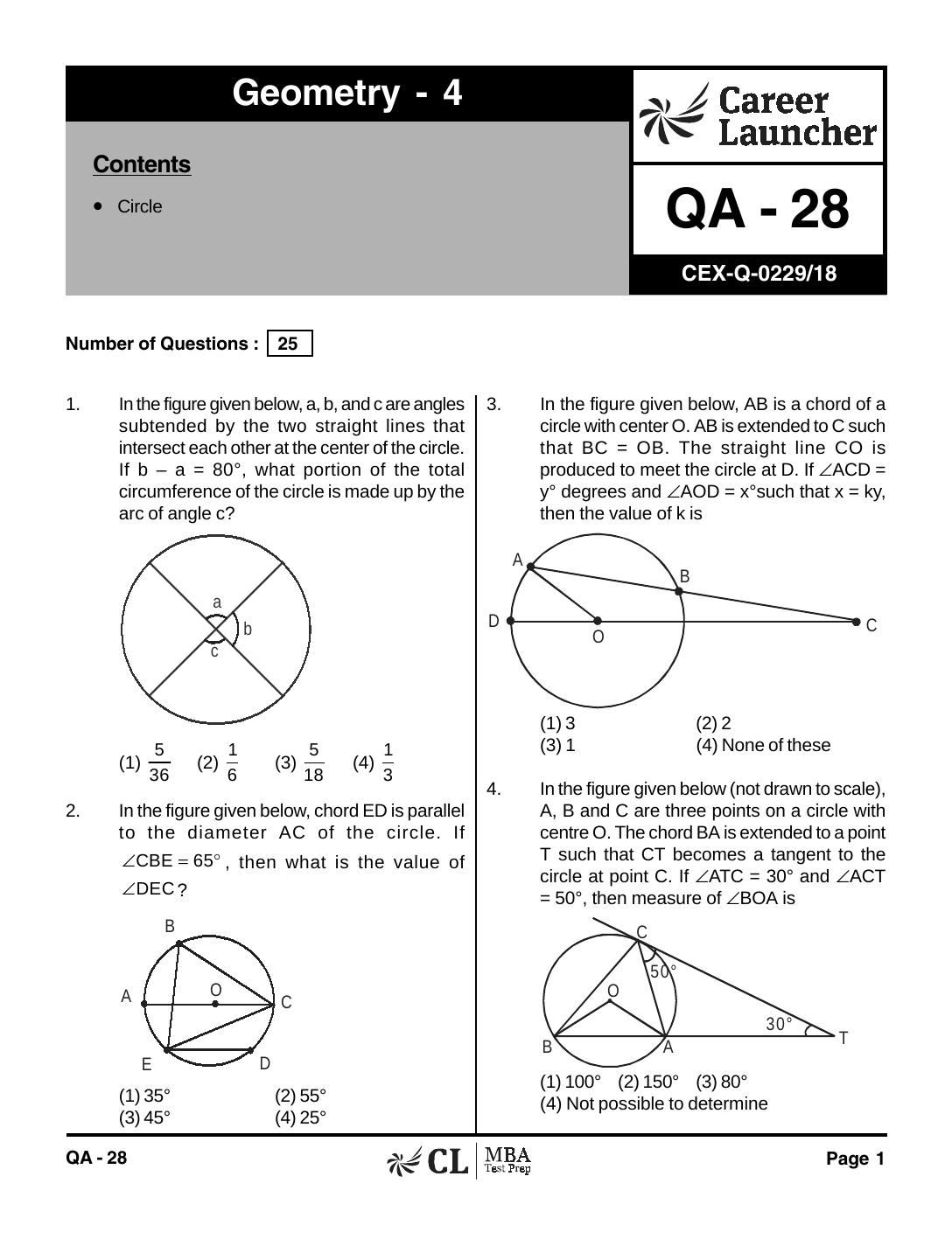 QA-28 Geometry 4 with Solutions by pdf