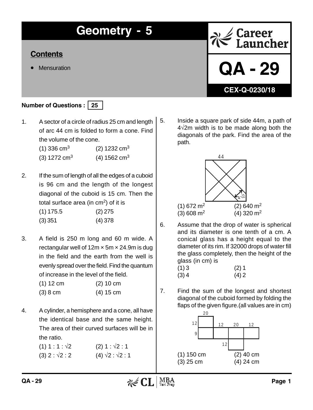 QA-29 Geometry 5 with Solutions by pdf