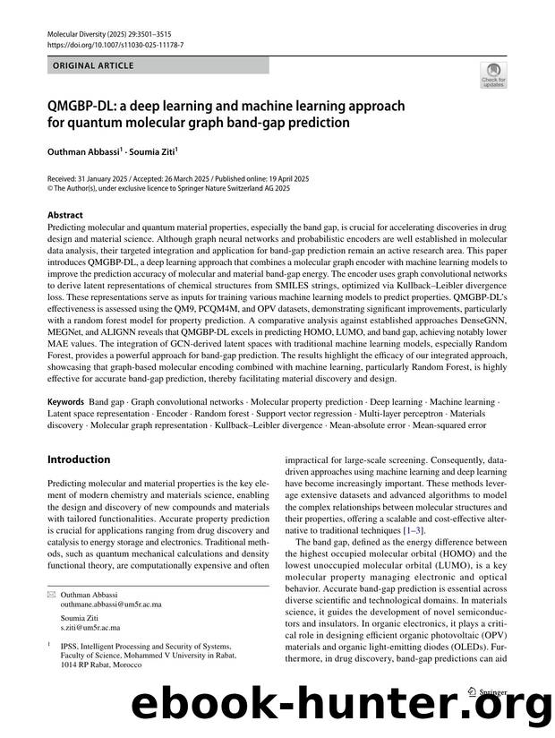 QMGBP-DL: a deep learning and machine learning approach for quantum molecular graph band-gap prediction by Outhman Abbassi & Soumia Ziti