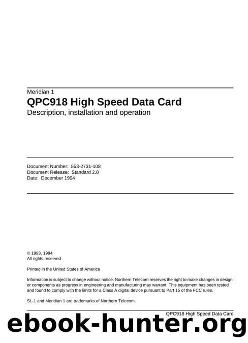 QPC918 High Speed Data Card by Unknown