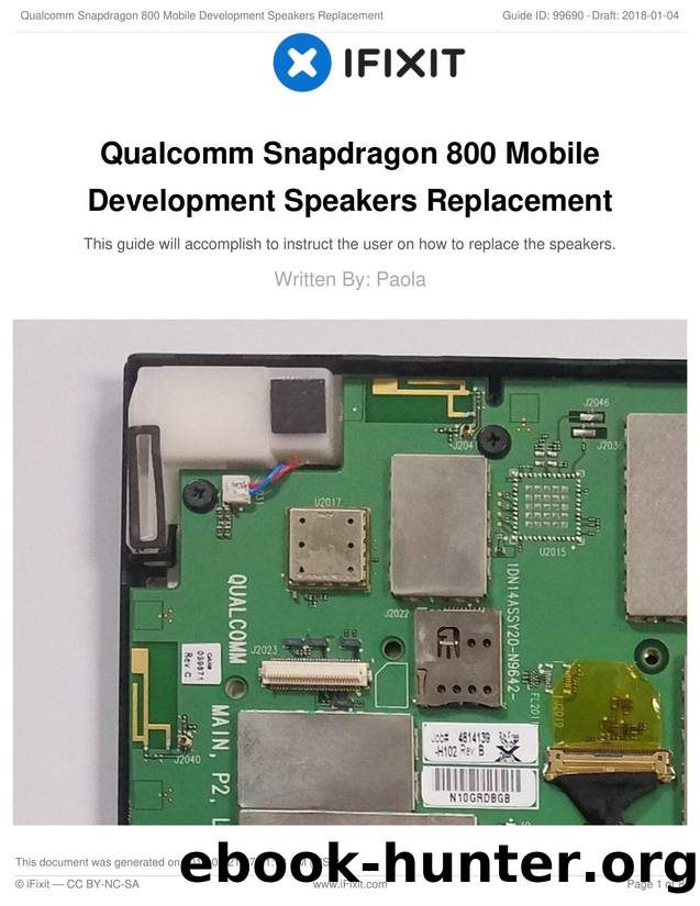 Qualcomm Snapdragon 800 Mobile Development Speakers Replacement by Unknown