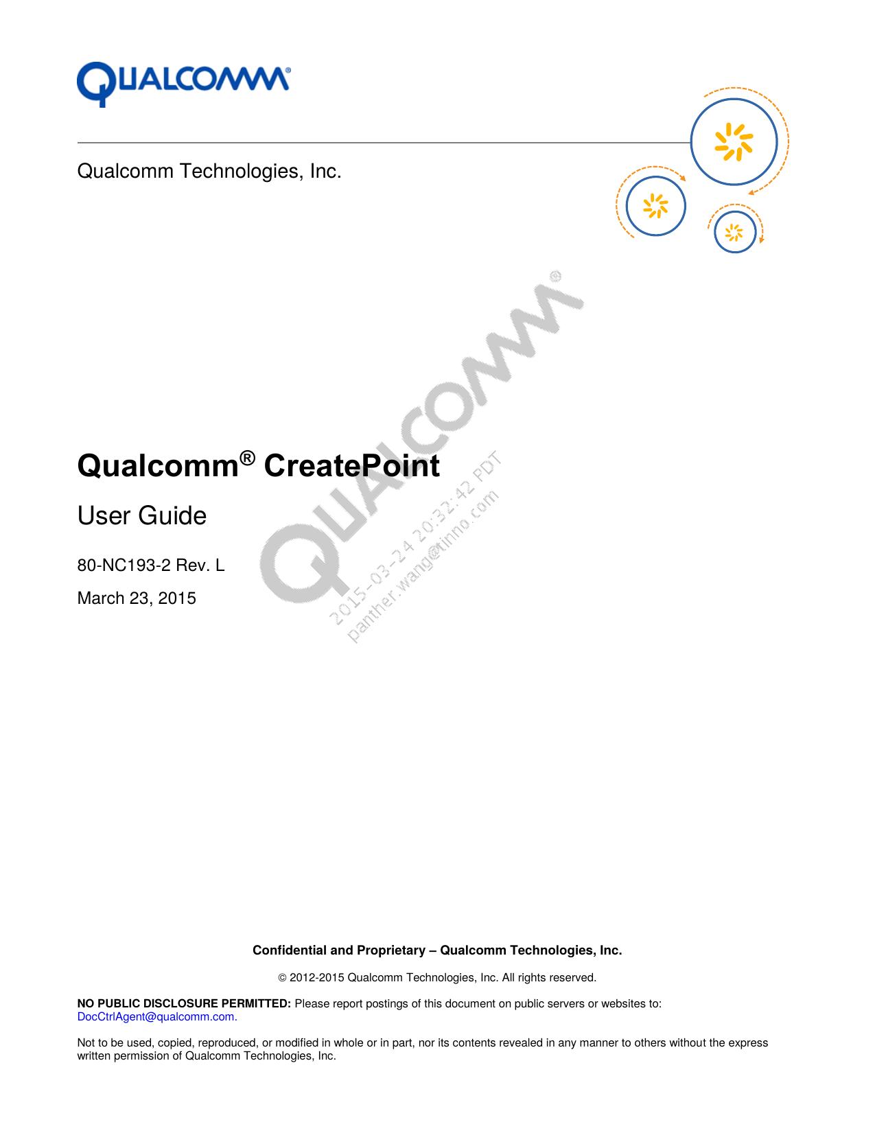 QualcommÂ® CreatePoint user Guide by Qualcomm Technologies Inc