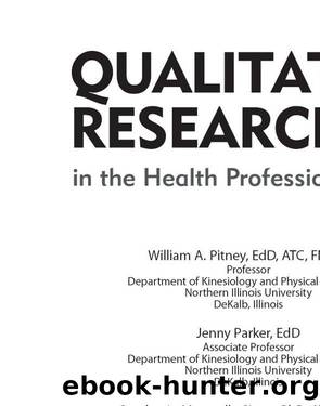 Qualitative Research in the Health Professions by unknow
