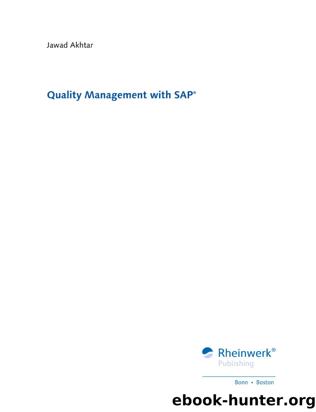 Quality Management with SAP by Unknown