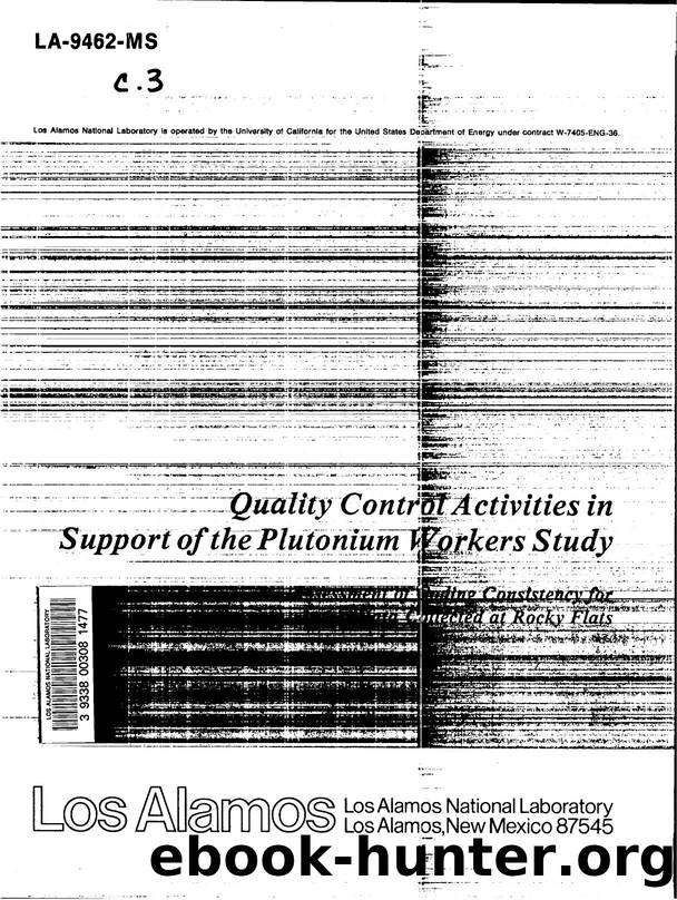Quality control activities in support of the plutonium workers study   assessment of coding consistency for data collected at Rocky Flats  None by LANL Research Library LWW Project