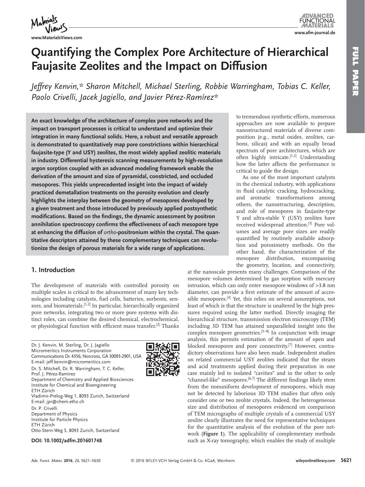 Quantifying the Complex Pore Architecture of Hierarchical Faujasite Zeolites and the Impact on Diffusion by Unknown