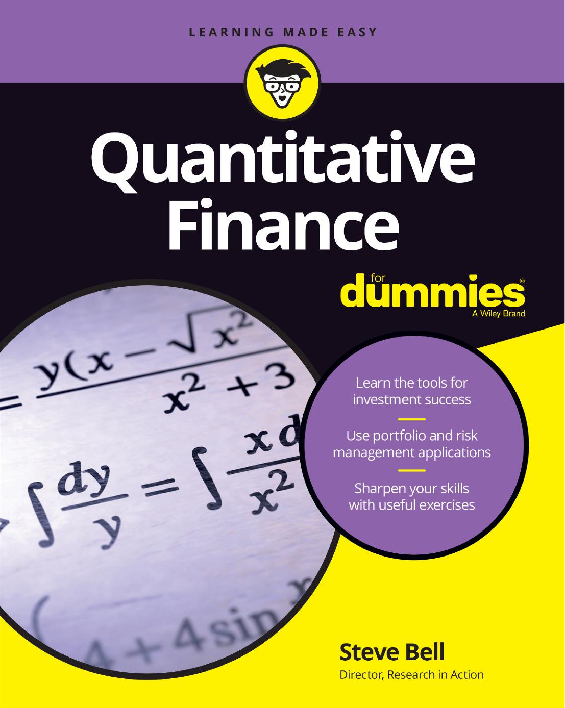 Quantitative Finance for Dummies [Repost] by Steve Bell DPhil