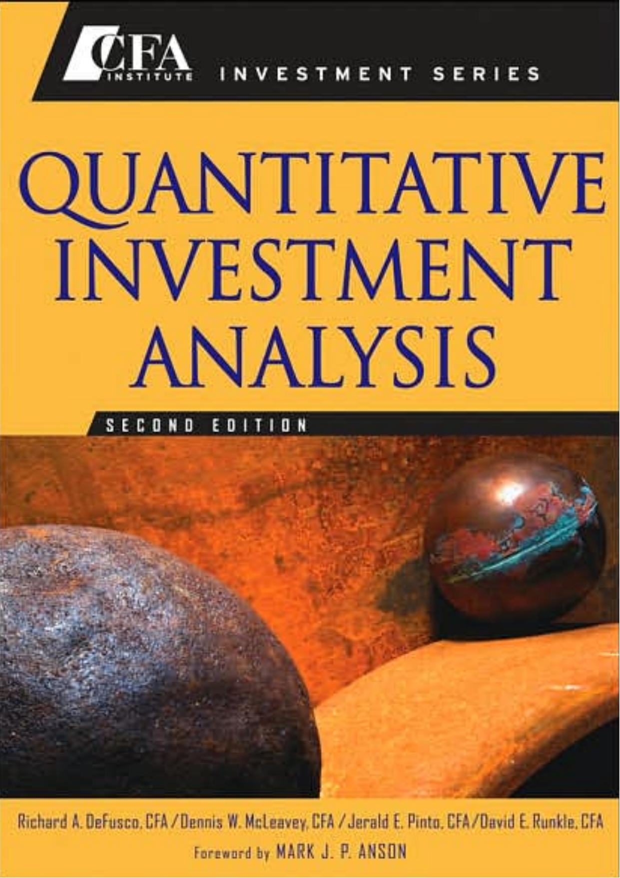 Quantitative Investment Analysis by unknow