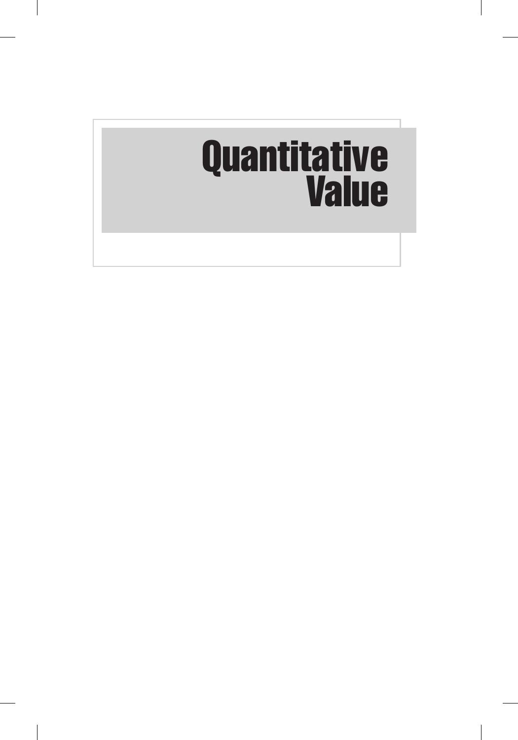 Quantitative Value: A Practitionerâs Guide to Automating Intelligent Investment and Eliminating Behavioral Errors by Wesley Gray Tobias Carlisle