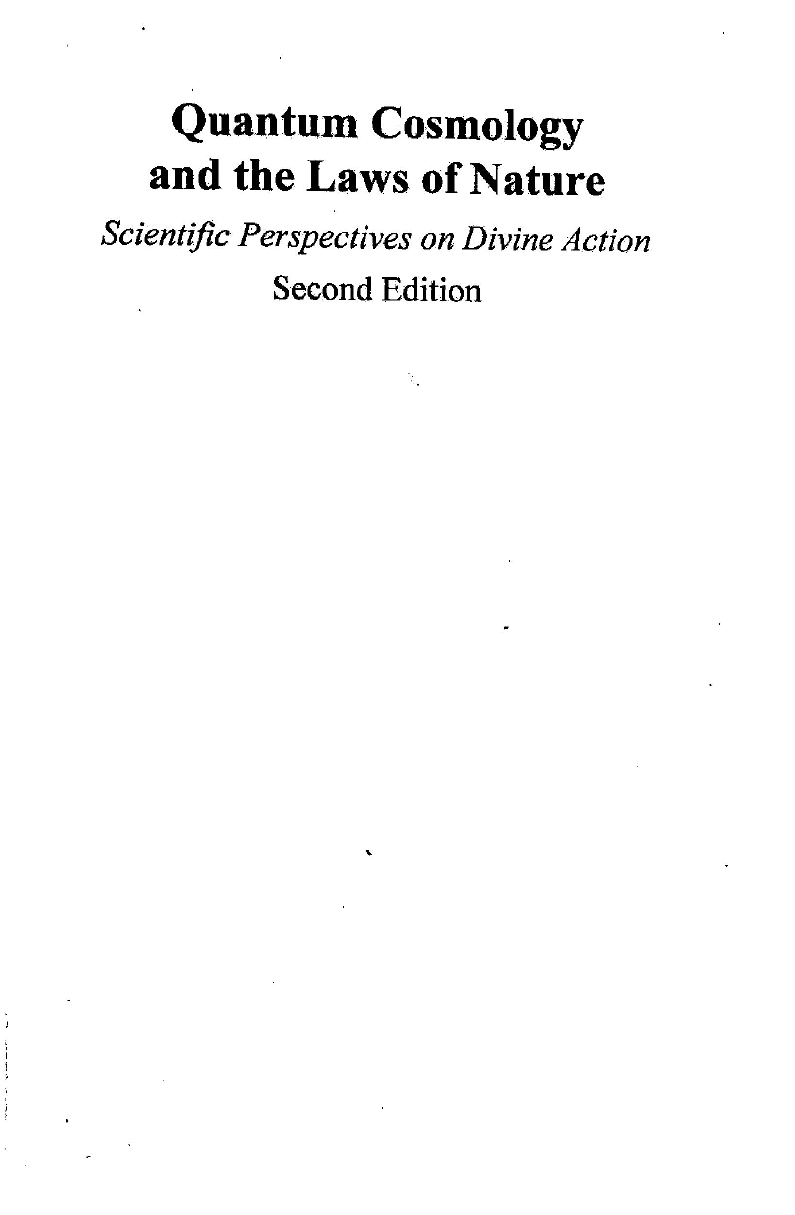 Quantum Cosmology and the Laws of Nature by Robert J. Russell Nancey C. Murphy C. J. Isham