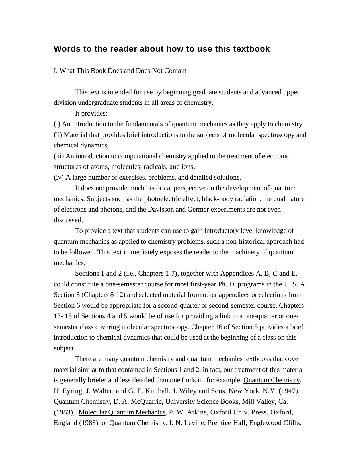 Quantum Mechanics in Chemistry by Jack Simons Jeff Nichols