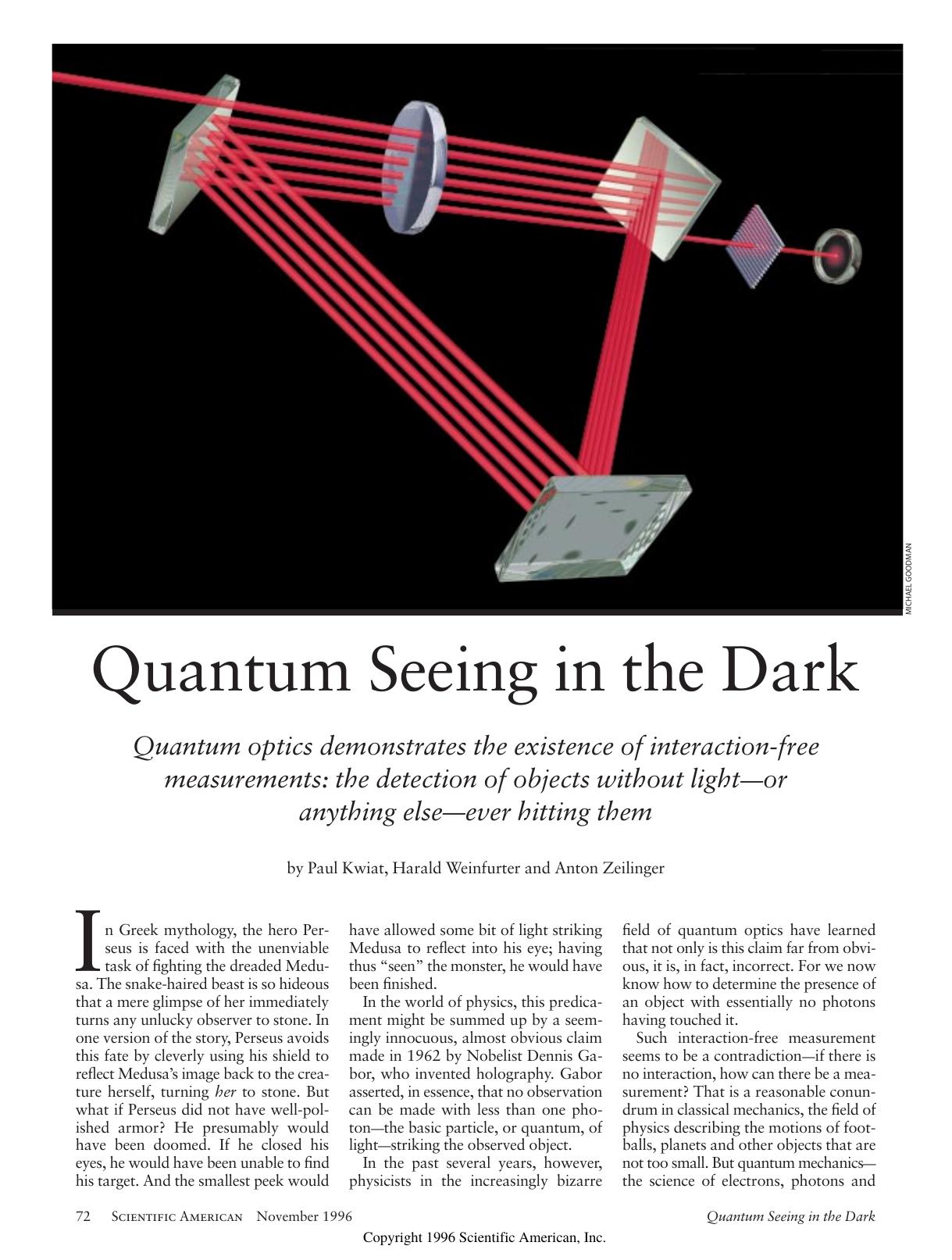 Quantum Seeing in the Dark (1996) by Unknown