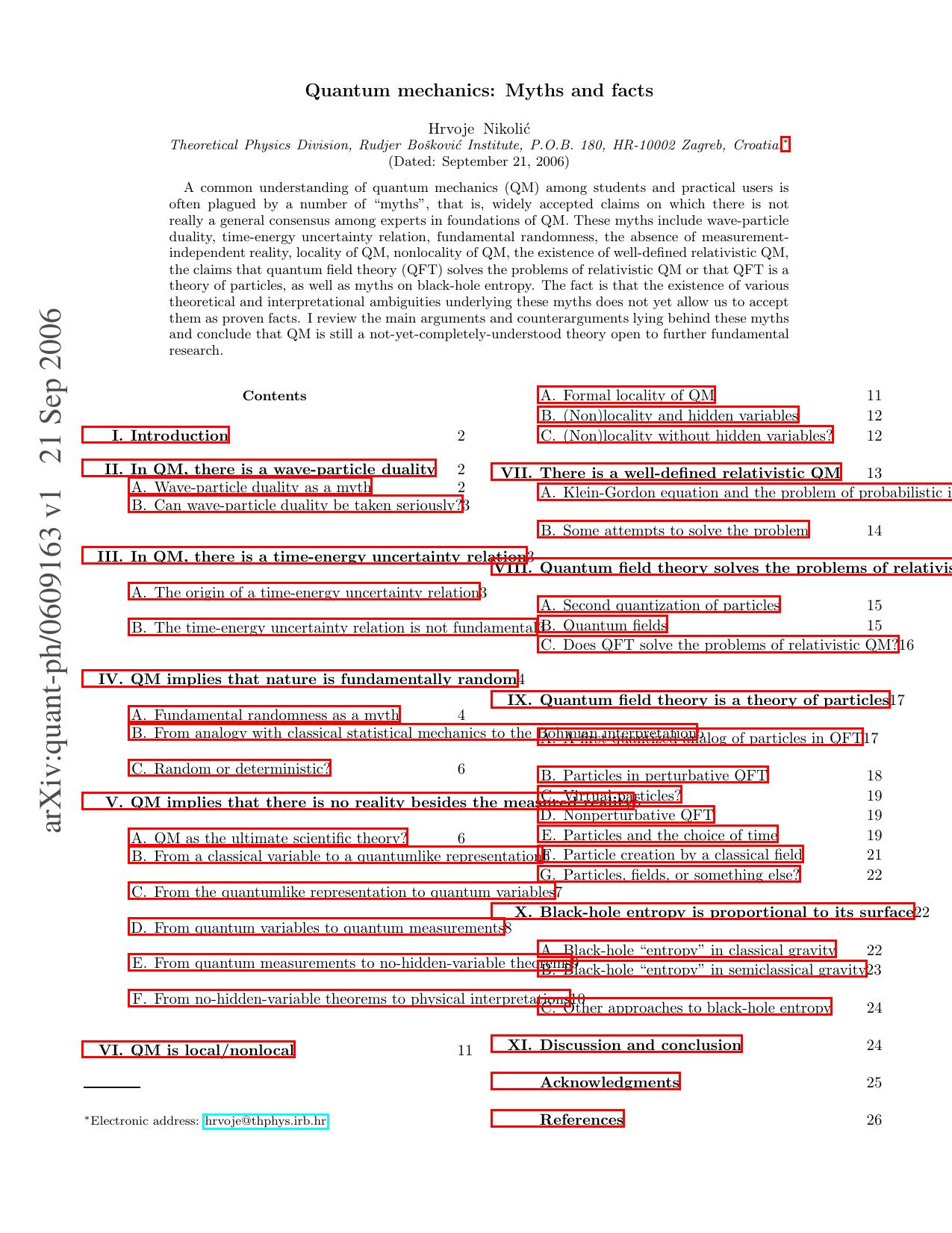 Quantum mechanics Myths and facts by Unknown