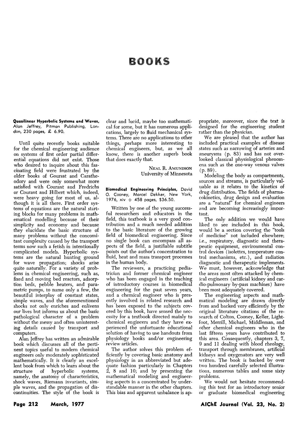 Quasilinear hyperbolic systems and waves, Alan Jeffrey, Pitman Publishing, London, 230 pages, [dollar] 6.90 by Unknown