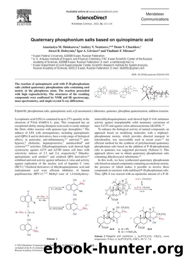 Quaternary phosphonium salts based on quinopimaric acid by unknow