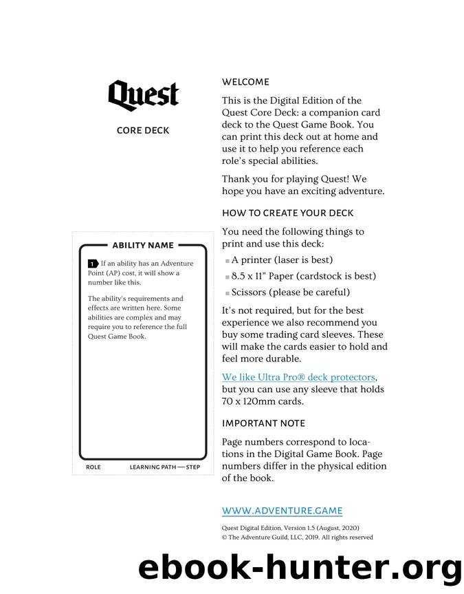 Quest Digital Core Deck by Unknown