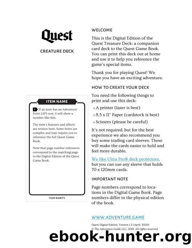 Quest by Treasure Deck