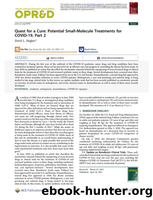 Quest for a Cure: Potential Small-Molecule Treatments for COVID-19, Part 2 by David L. Hughes